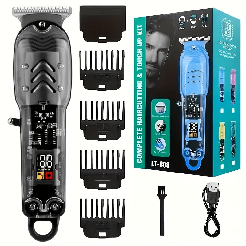 Men's Electric Hair Clipper Cordless Transparent view 1