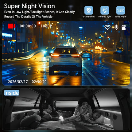1080P dual-camera dash cam