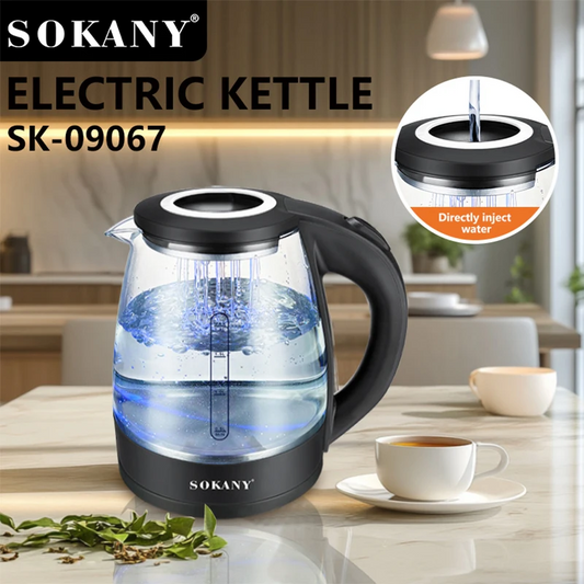 SOKANY High Borosilicate Glass Electric Kettle SK-09067 1500W 1.8L