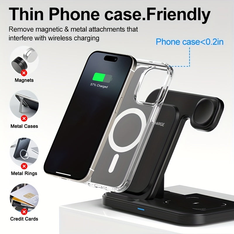 3-in-1 Foldable Wireless Charging Station view 2