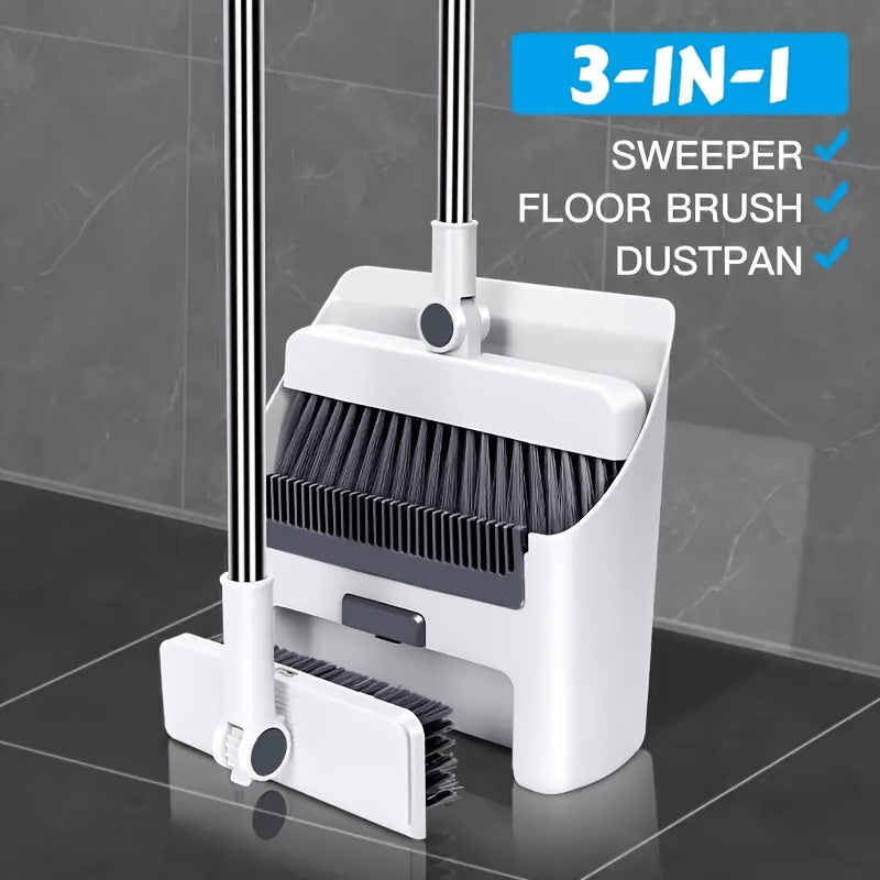 3-in-1 Foldable Broom and Mop Set view 1