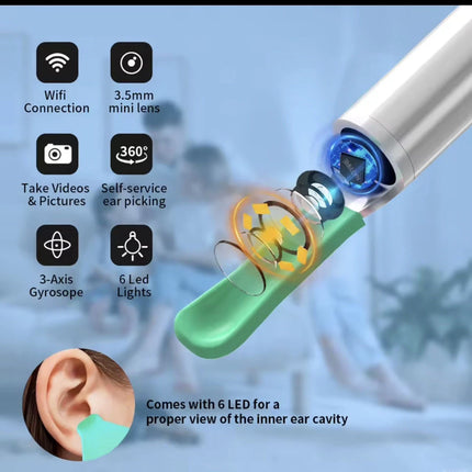 Wireless Ear Wax Cleaner with Camera Safe Earwax Removal Endoscope