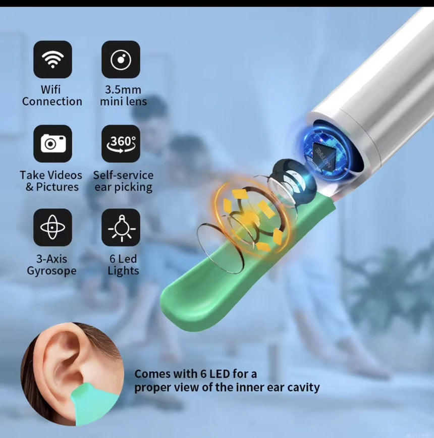 Wireless Ear Wax Cleaner with Camera Safe Earwax Removal Endoscope