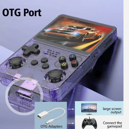 R36S Retro Handheld Video Game Console 64GB 3.5-Inch IPS Screen