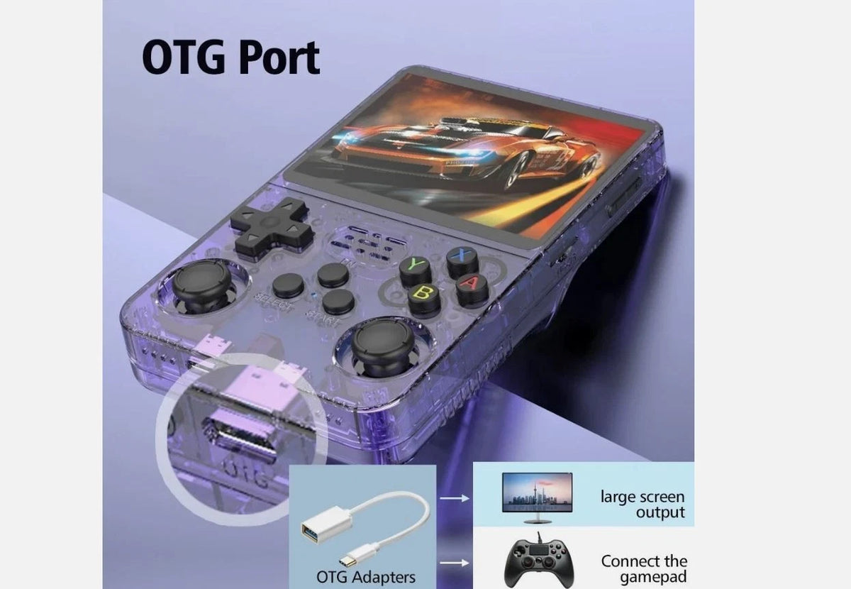 R36S Retro Handheld Video Game Console 64GB 3.5-Inch IPS Screen