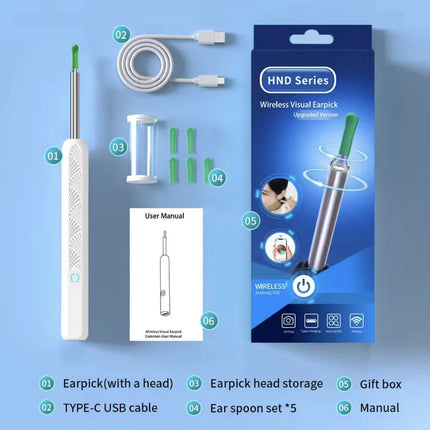 Wireless Ear Wax Cleaner with Camera Safe Earwax Removal Endoscope