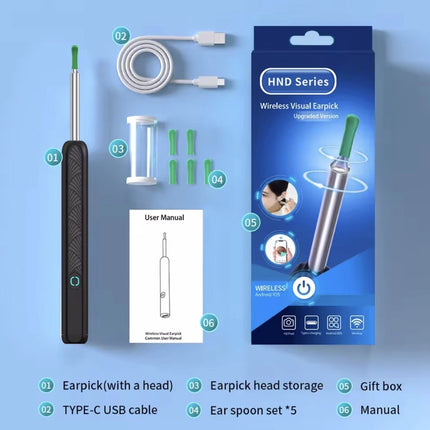 Wireless Ear Wax Cleaner with Camera Safe Earwax Removal Endoscope