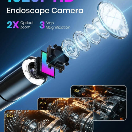 tamACX Upgrade Endoscope Camera with Light 4.3 IPS Screen 1080P HD view 2