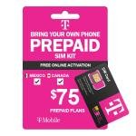 T Mobile Prepaid $75 Mexico & Canada Plan Sim Starter Kit