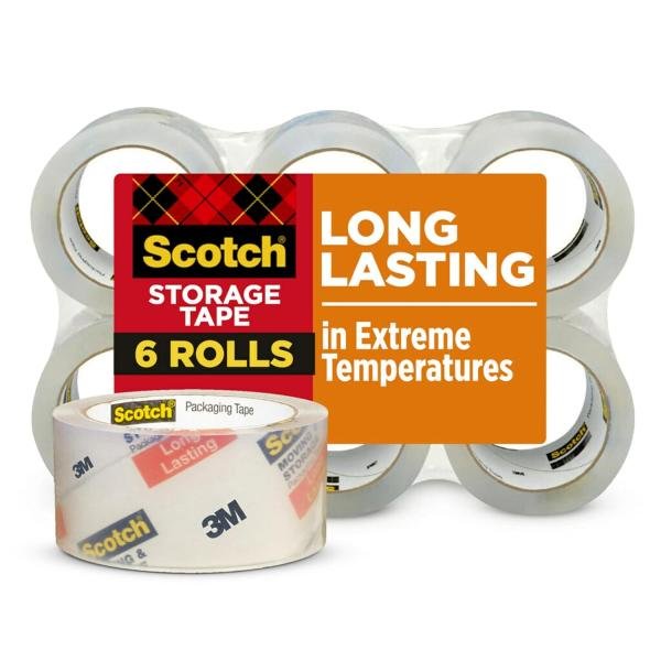 Scotch 3650 3" Commercial Grade Shipping Packaging Heavy Duty Sealing Tape 164ft